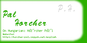 pal horcher business card